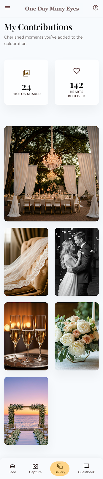 Personal wedding contribution gallery